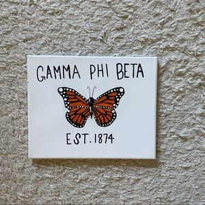 Gamma Phi Beta Butterfly Canvas
